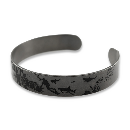 RaidOps Titanium Armband 1mm, Shark Coast