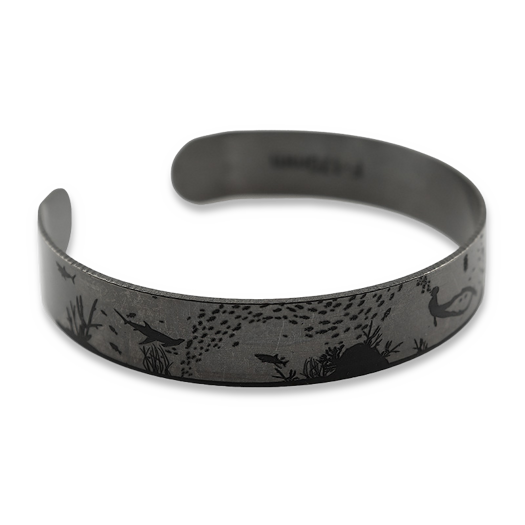 RaidOps Titanium Armband 1mm, Tropical Sea