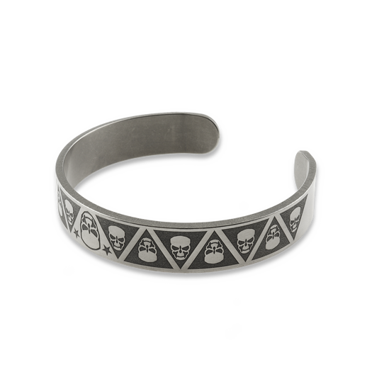 RaidOps Titanium Armband 2mm, Skulls