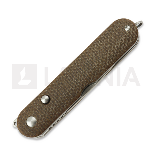 Rapax Kiki - Satin - Micarta kääntöveitsi, ruskea