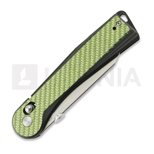 Rapax Slick - Satin - Carbon Fiber folding knife, green
