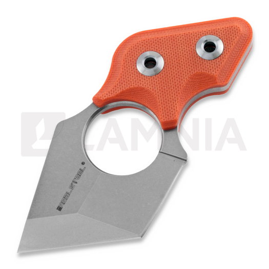 RealSteel Black Cat Stonewash kniv, orange 3129