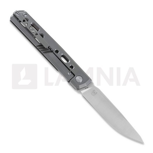 RealSteel Bruns Titanium sulankstomas peilis, beadblast 7661