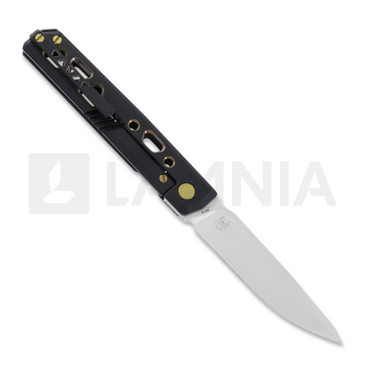 RealSteel Bruns Titanium kääntöveitsi, black/gold 7661G