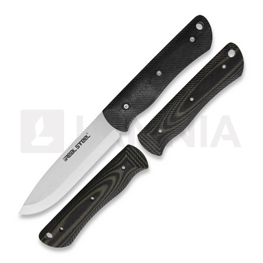 RealSteel Bushcraft individual + G10 black/green scales kniv 3714