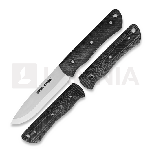 Couteau RealSteel Bushcraft individual + G10 black/white scales 3713