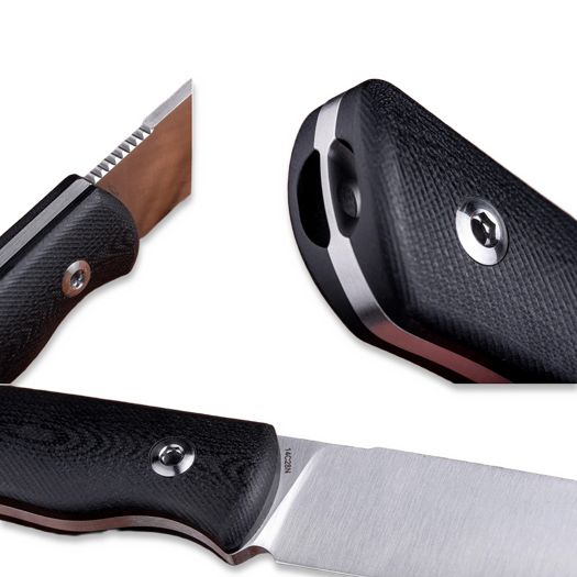 Nuga RealSteel Bushcraft Plus II Scandi, Black G-10, Satin 3721S