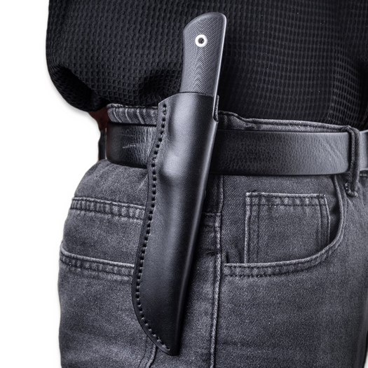 Nuga RealSteel Bushcraft Plus II Scandi, Black G-10, Satin 3721S