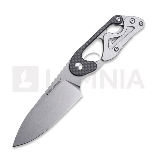 RealSteel Cormorant Apex kniv, Carbon Fiber, Stonewash 3723