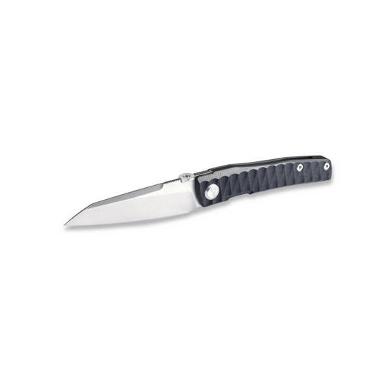 RealSteel Destra Grooved Black G-10 folding knife 7222B