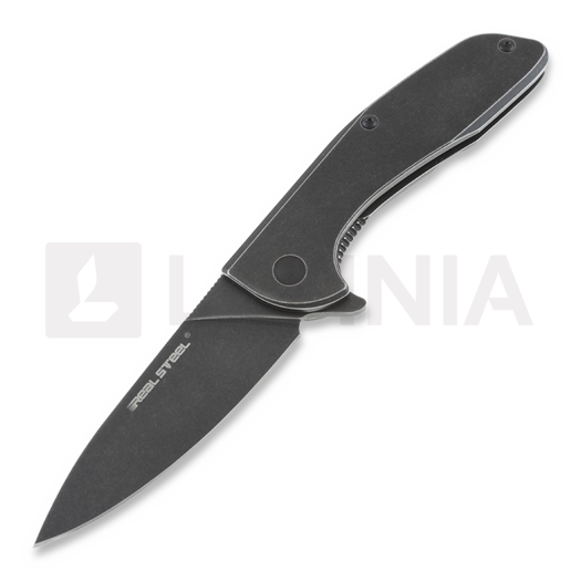 Nóż składany RealSteel E571 Framelock Black Stonewash 7132