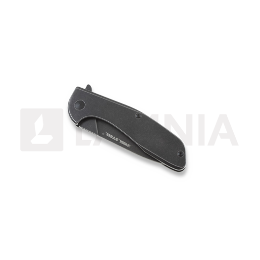 RealSteel E571 Framelock Black Stonewash 折叠刀 7132