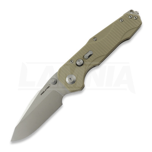 RealSteel Evolution Ironclad Drop Point, Coyote G-10, Stonewash 7911SC