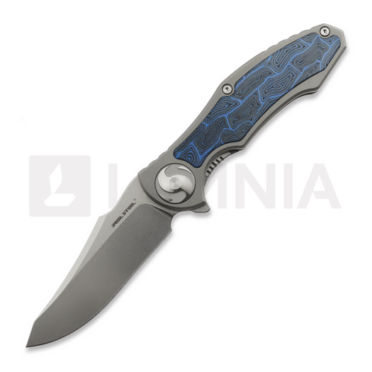 RealSteel Exorcist kääntöveitsi, Blue Damascus G-10 9412BD