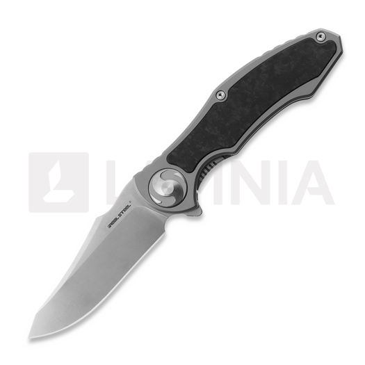 Nóż składany RealSteel Exorcist, Titanium/Shred Carbon Fiber 9412CF