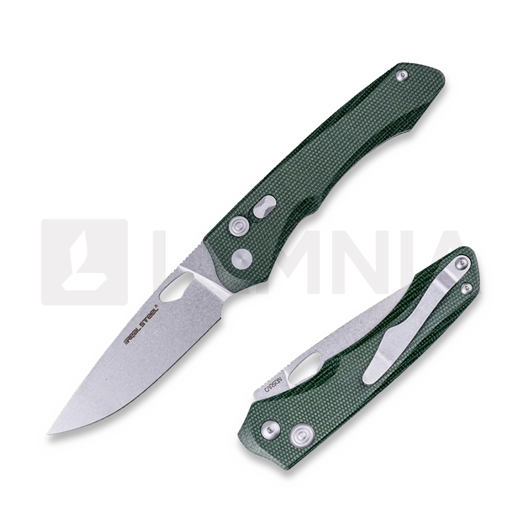 RealSteel Griffin Pro Green Natural Micarta 折叠刀 7131GM