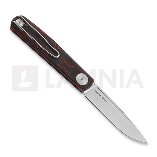 RealSteel Gslip Compact kääntöveitsi, Damascus G10, Ocean Red 7865OR