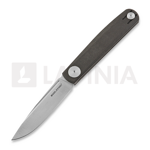 RealSteel Gslip Compact foldekniv, Dark Brown Micarta 7865BM