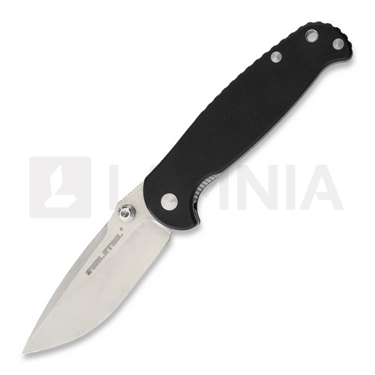 Nóż składany RealSteel H6 Linerlock Black Stonewashed 7762
