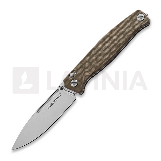 Nóż składany RealSteel Huginn, Green Micarta 7651GM