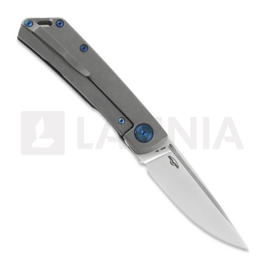 RealSteel Luna Boost Framelock folding knife, carbon fiber blue 7076