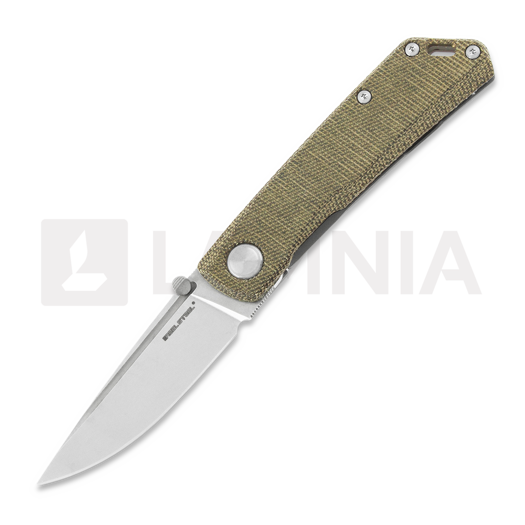 Couteau pliant RealSteel Luna Boost Framelock, green micarta 7074