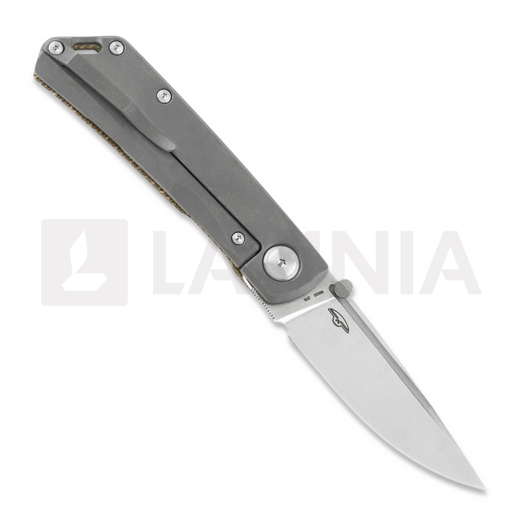 Coltello pieghevole RealSteel Luna Boost Framelock, green micarta 7074