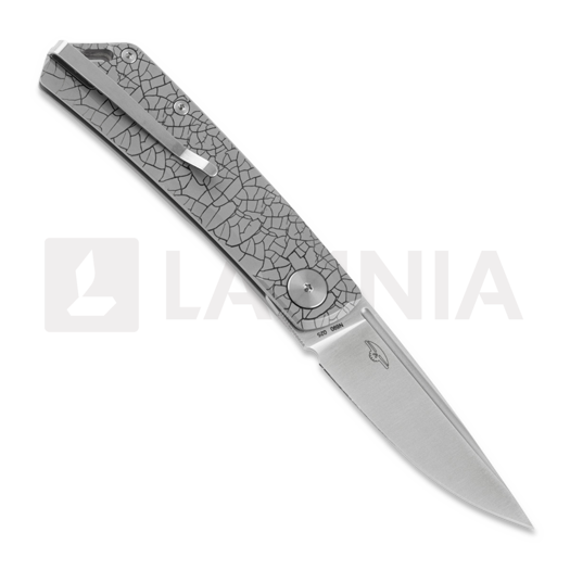 RealSteel Luna Ti-Patterns folding knife, grey crackle 7001-TC1
