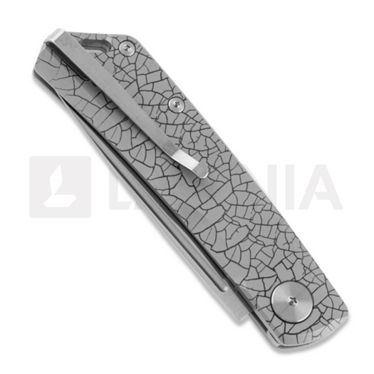 RealSteel Luna Ti-Patterns folding knife, grey crackle 7001-TC1