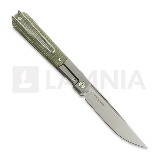 RealSteel Real Barlow RB-7, Titanium & Green Micarta 7891