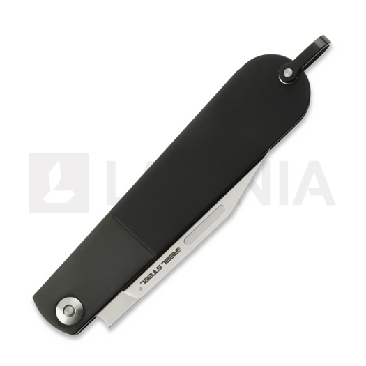 RealSteel RealBarlow RB-3 Clip Point sulankstomas peilis, Black 8342B