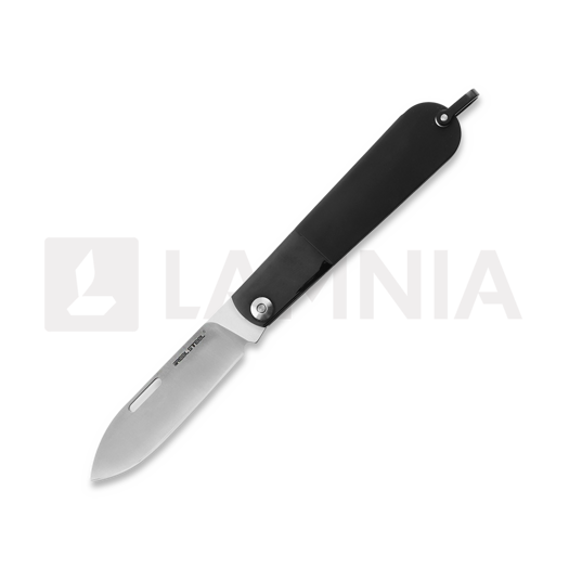RealSteel RealBarlow RB-3 Drop Point 접이식 나이프, Black 8341B
