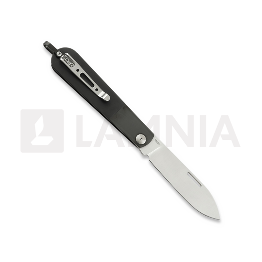 RealSteel RealBarlow RB-3 Drop Point folding knife, Black 8341B