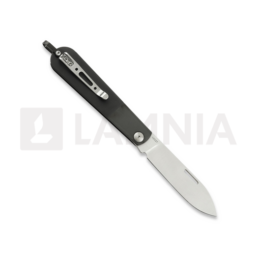 RealSteel RealBarlow RB-3 Drop Point kääntöveitsi, Black 8341B