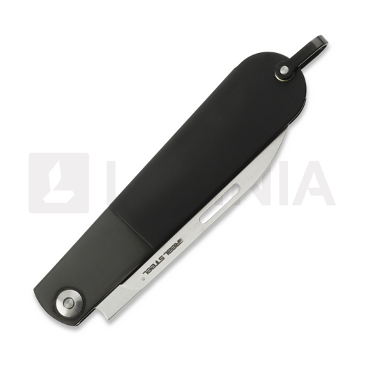 RealSteel RealBarlow RB-3 Drop Point folding knife, Black 8341B