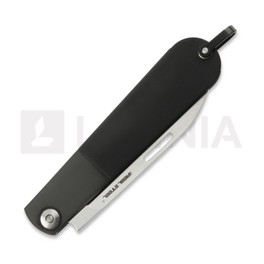 RealSteel RealBarlow RB-3 Drop Point kääntöveitsi, Black 8341B
