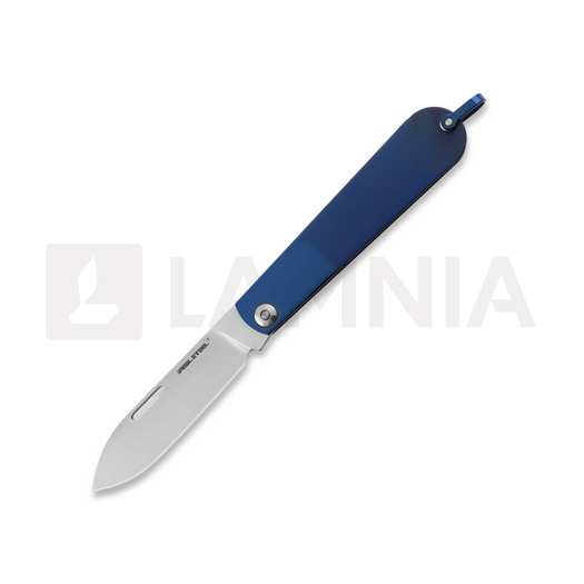 RealSteel RealBarlow RB-3 Drop Point 접이식 나이프, Blue 8341D