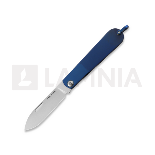 RealSteel RealBarlow RB-3 Drop Point folding knife, Blue 8341D