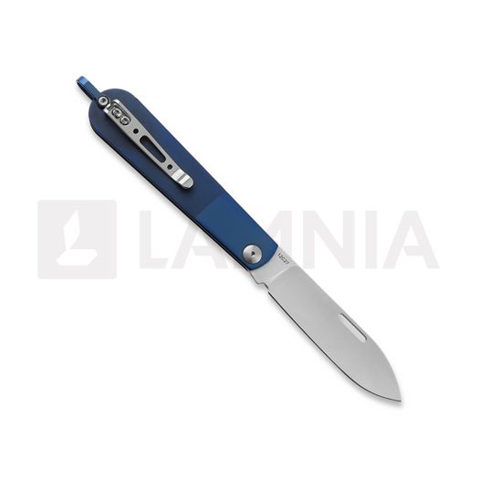 Coltello pieghevole RealSteel RealBarlow RB-3 Drop Point, Blue 8341D