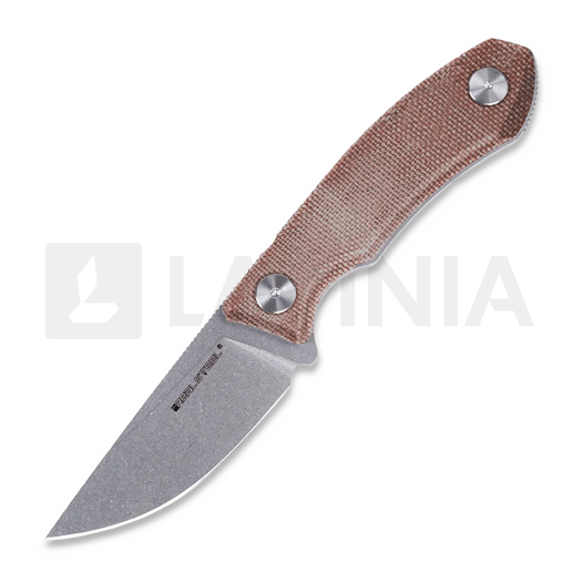 RealSteel Receptor kniv, Natural Micarta, Stonewash 3552NM