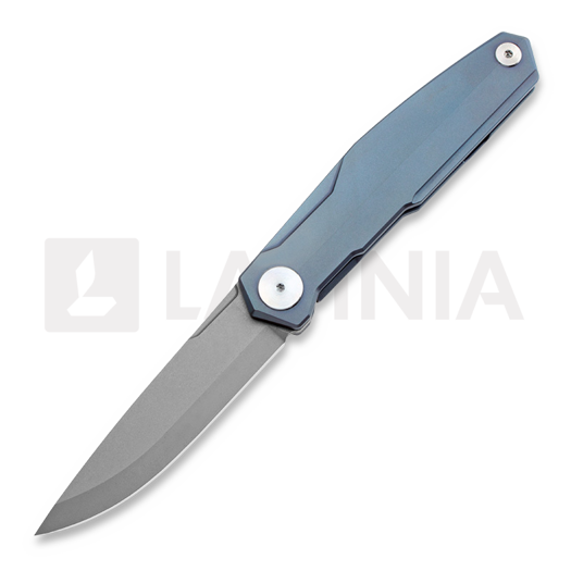 RealSteel S3 Puukko Frontal Flipper kääntöveitsi, scandi grind, blue 9521BL