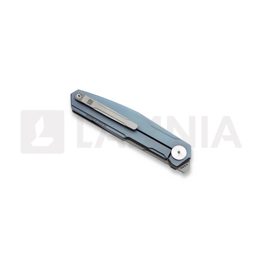 RealSteel S3 Puukko Frontal Flipper sulankstomas peilis, scandi grind, blue 9521BL