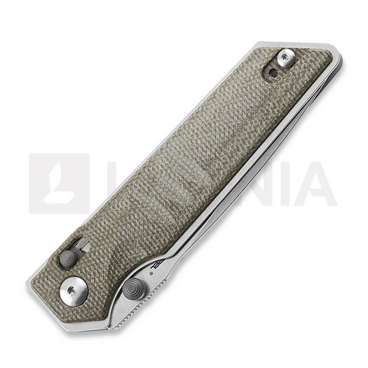 RealSteel Sacra sulankstomas peilis, Green Micarta 7711G