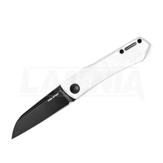 RealSteel Solis Lite 접이식 나이프, White G10/Blackcoated 7064WB