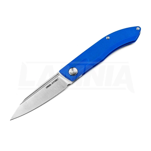 RealSteel Stella 접이식 나이프, Blue/Satin 7059