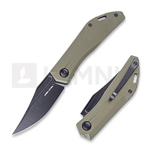 Navaja RealSteel Ventus Lite Black/OD Green G-10 7051BG