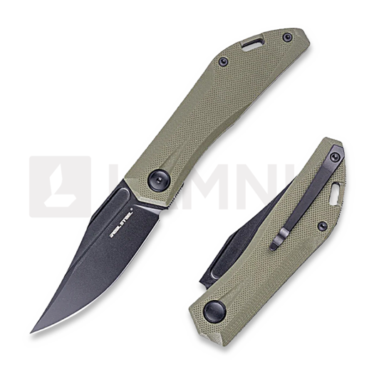 RealSteel Ventus Lite Black/OD Green G-10 折り畳みナイフ 7051BG