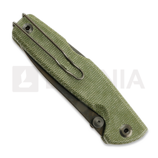 Navaja RealSteel Yak Satin/PVD Grey Green Micarta 7871GM