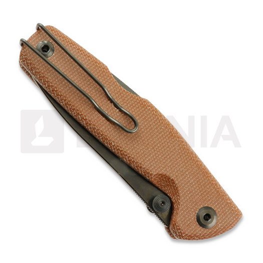 Navaja RealSteel Yak Satin / PVD Grey Natrual Micarta 7871NM