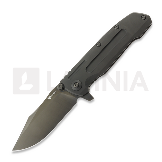 Reate 9D-V2 접이식 나이프, Black Titanium, Black DLC
